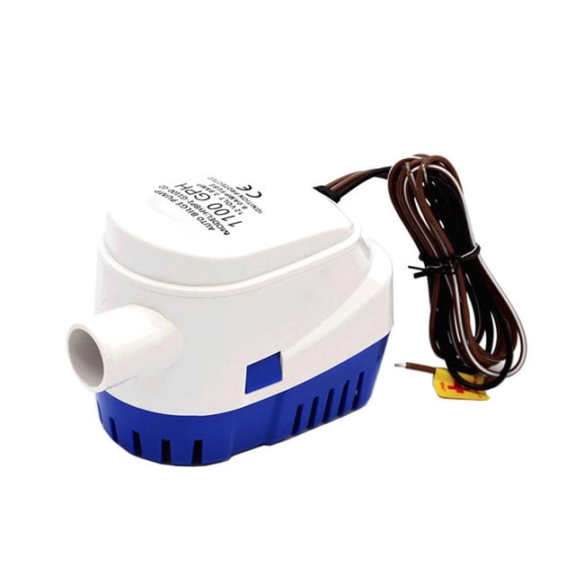 Graflsoa 12V Automatic Bilge Pump with Floating Switch, 1100GPH High Flow Submersible Water Pump for Boats, Easy Clean Design, Durable Plastic Construction