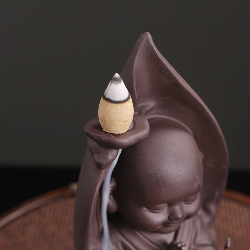 Purple Sand Urine Boy Backflow Incense Burner Creative Incense Burner Holder Office Home Zen Censer Aromatherapy Stove Ornaments