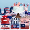 thumbnail image 5 of Lumifun 6 PCS Patriotic Treat Boxes 5.3 inches, American Flag Themed Goodie Bags with Handles, Decorative Candy Boxes for 4th of July, Memorial Day Party Candy Favor, 5 of 8