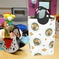 thumbnail image 7 of XMXT Large Collapsible Laundry Hamper, Cute Bee Honey Print Laundry Basket with Aluminum Handle, 50L Multicolor, 7 of 7