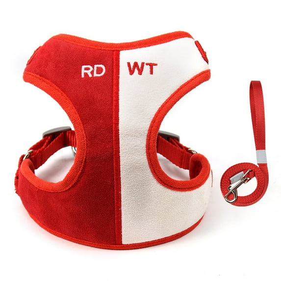 Yidarton New Pet Leash Suede Dog Chest Strap Color Matching Breathable Cat Strap Reflective Dog Strap
