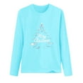 thumbnail image 5 of Ladies Fashion Casual Christmas Print Round Neck Loose Long Sleeve Top, 5 of 5