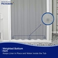 thumbnail image 4 of Kenney Microban Protected Medium Weight PEVA Shower Liner, 70" W x 72" H, Gray, 4 of 8