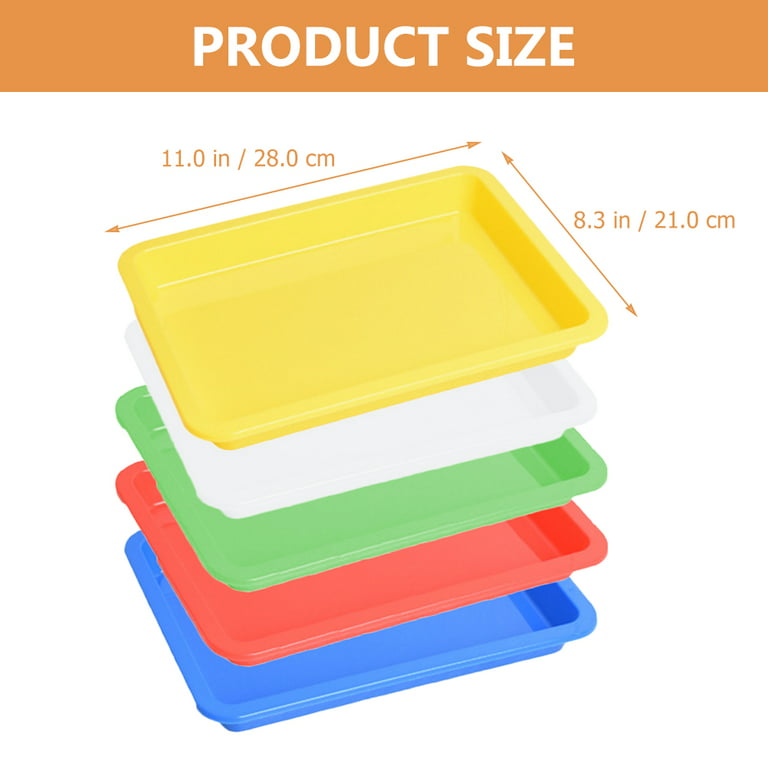  Activity Plastic Tray Plastic Art Trays,10 Pack Activity Tray  Crafts Organizer Stackable Activity Tray Crafts Organizer Tray Serving Tray  Jewelry Tray for DIY Projects, Painting, Beads (Mixed Color) : Arts, Crafts