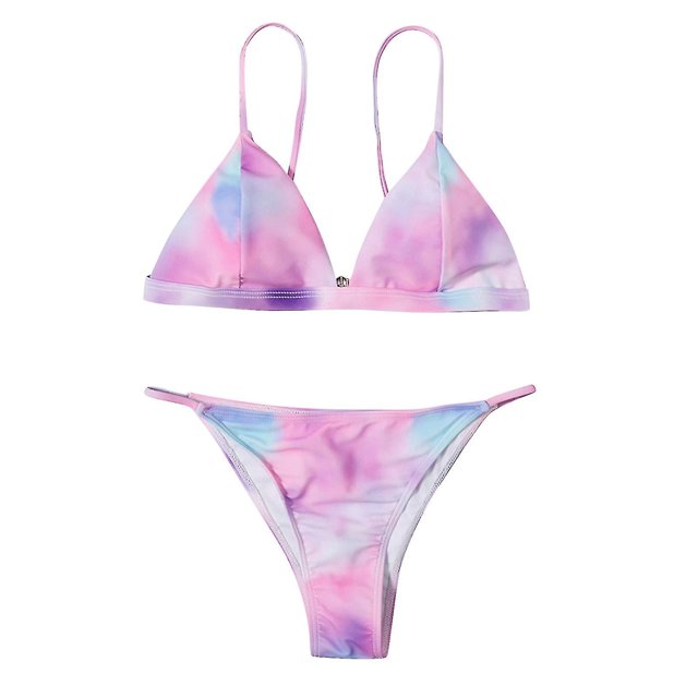 Traje de baño sexy con abertura calada de color sólido sexy a la moda para mujer Bikini sexy