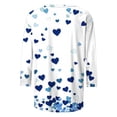 thumbnail image 4 of Shadoumai Valentine Shirts for Women Oversized Heart Print Crewneck Shirts Causal Dressy 3/4 Sleeve Tunic Top Loose Graphic Tee, 4 of 5