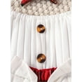 thumbnail image 4 of Infant Girl Spring A-Line Dress with Bow Headband, Long Sleeve Round Neck Plaid Print Patchwork Dress, 4 of 8