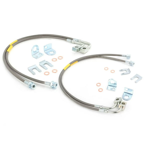 FAPO Extended Front and Rear Stainless Brake Lines for Jeep Wrangler JK 2007-2018 2-6" Lift