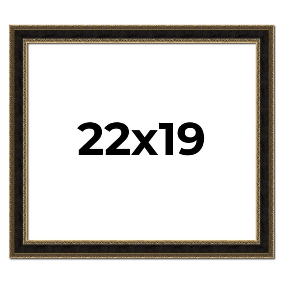 22x19 Frame Gold Antique Vintage Sold Wood Picture Frame | 1.75 Inch Moulding Width | Interior