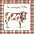 thumbnail image 2 of Tavoletti, Anne 26x26 Black Ornate Wood Framed with Double Matting Museum Art Print Titled - Holiday on the Farm III Plaid, 2 of 4