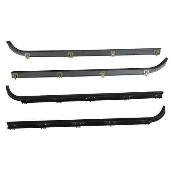 LABLT Inner & Outer Window Sweep Felts Seals Weatherstrip 4 Pcs for Ford 87-97 Truck Fits select: 1987-1997 FORD F150, 1987-1997 FORD F350
