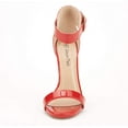 thumbnail image 3 of BURUDANI Women's Ankle Strap Open Toe Stilettos High Heel Sandals Party Dress Red/Pat Size 5, 3 of 4
