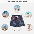 thumbnail image 6 of FORMRS Boys Swim Trunks Quick Dry Mesh Liner Boardshorts Sizes XS-XL, Red and Blue Fireworks Pattern, 6 of 7