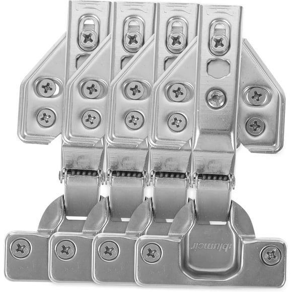 YQHWQ Unique Design 4 Pieces Cabinet Door Hinge Corner Cabinet Hinge Self Closing Door Hinge Full Cover Buffer Hinge Cabinet Hinge Shelf Hinge Kitchen Folding Cabinet Automatic Stainles
