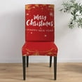 thumbnail image 5 of Wdhugt Christmas Dining Chair Covers, Stretch Removable Washable Dining Room Chair Protector Slipcovers, Santa Claus Deer Kitchen Chair Cover, Slipcovers Protector for Xmas Holiday Party Home Décor, 5 of 7