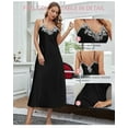 thumbnail image 4 of Large Size Suspender Pajamas Summer Women's Sexy Long Home Wear Nightgown, 4 of 8