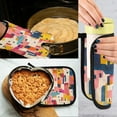 thumbnail image 5 of Yayeee Oven Mitts and Pot Holder Set of 2 Heat Resistant Kitchen Gloves Baking Hot Pad, Art Geometric, 5 of 5