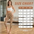 thumbnail image 6 of SCRAWLGOD Christmas Elk Candy Cane Brown Women's High Waisted Capri with Pockets Buttery Tummy Control Yoga Leggings Stretch Breathable Workout Athletic Running Yoga Cycling, S, 6 of 7