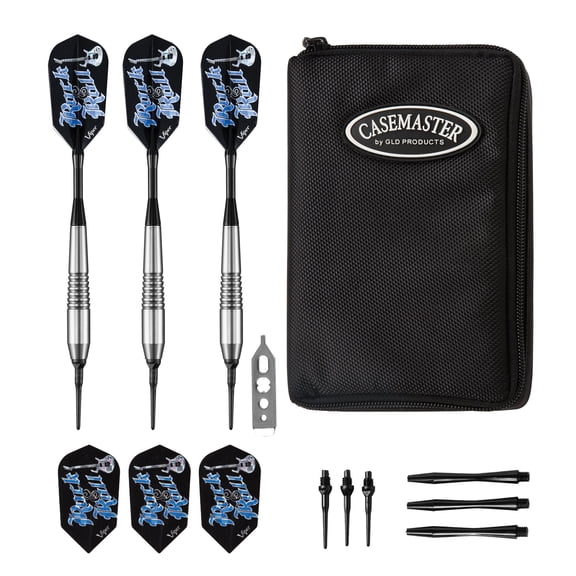 Viper Rock & Roll 18 Gram Soft Tip Darts & Casemaster Select Black Dart Case