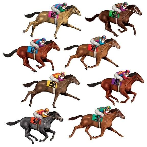 Party Central Club Pack of 96 Brown Race Horse Derby Wall Decor 29"