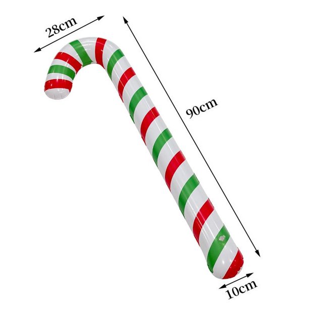 Bastón inflable de PVC para Navidad, bastón multicolor a rayas, bonito globo, bastón para discapacitados, juego de andador sagrado, accesorios para reposabrazos