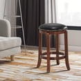 thumbnail image 4 of Costway 24'' Swivel Bar stool Leather Padded Dining Kitchen Pub Bistro Chair Backless, 4 of 8
