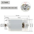 thumbnail image 3 of Rs550 DC motor 12v 14.4V 16.8v 18V 25v micro engine electric motors with 9/11/12/13/14/15 teeth high torque gear box for drill, 3 of 6