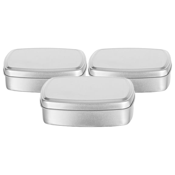 FOMIYES 3Pcs Waterproof Aluminum Soap Box Portable Container with Lid Travel Case for Home