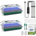 thumbnail image 1 of Plateau de Démarrage de Graines avec Lumière de Croissance 2 Pack 80 Cellules Plateau de Semis avec Dôme d'Humidité Kit de Germination Intérieur et Serre Luminosité Réglable Plateaux de Germination de Plantes, 1 of 13