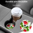 thumbnail image 5 of Car Coasters 4 Pack Stone Cup Holder Strawberries and Blackberries Absorbent Drink Car Coaster Ceramic Set Small Cup Coasters, 5 of 6