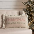 thumbnail image 2 of Vhc Brands Farmhouse Holiday Pillows & Throws-Carol Trimmings 14" X 22" Pillow, Khaki Tan, 2 of 4