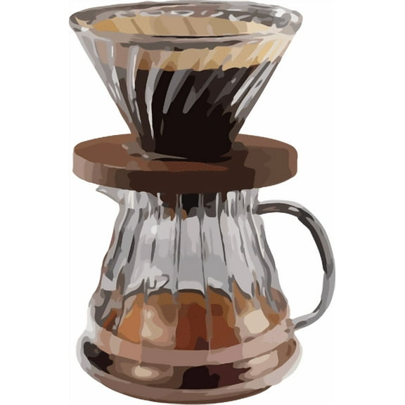 MYTVICTUS Coffee percolators, non-electric,34 Oz Pour Over Coffee Maker, High-Heat Borosilicate Glass