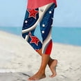 thumbnail image 5 of SELONE Women Capri Pants 4th of July Red White and Blue Leggings Pants Patriotic Graphic Outerwear Navy S, 5 of 5