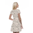 thumbnail image 2 of Women’s A Line Floral Summer Dress, Retro Triangle Arrangement, Cross Wrap V Neck, 6 Sizes, by Ambesonne, 2 of 2