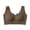 Coffee, variant on hoksml Ribbed Scalloped Edge Bra for Women Wireless Comfort Bralette with Removable Pads