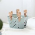 thumbnail image 3 of Colorful Plastic Clothespins with Storage Basket, Windproof Laundry Drying Clips for Indoor/Outdoor Use (10x13x7.5cm), 3 of 6