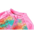 thumbnail image 5 of MEZZALL Swimwear For Kids Long Sleeve Swimsuit Vacation Hawaii Beachwear For Girls Fish Scales Design Ideal For Swimming Pools And Hot Springs, Pink, 3-4 Years, 5 of 8