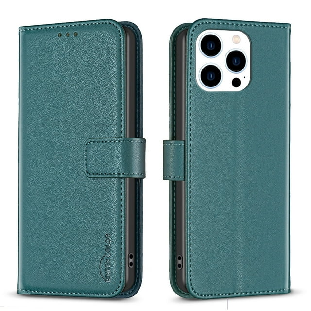 Compatible with iPhone 15 Pro Max Wallet Case with Card Slots Magnetic Closure Flip Folio Cover