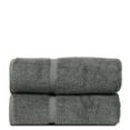 thumbnail image 4 of Luxury Hotel & Spa Collection Highly Absorbent, Quick Dry 100% Turkish Cotton 700 GSM, Eco Friendly Towel, for Bathroom Dobby Border Soft Bath Towel Set 27 X 54 ( Gray, Bath Towels - Set of 2), 4 of 5