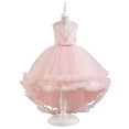 thumbnail image 2 of KYAIGUO Little Girls' Princess Dresses Flower Girl Tulle Dress Sequin Wedding Bridesmaid Pageant Party Evening Gown 4-12Y, 2 of 9