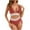 New1/Red, variant on Otvok Womens Bikini High Waisted Split Color Suit with Drawstring and Belly Cinching Swimsuit