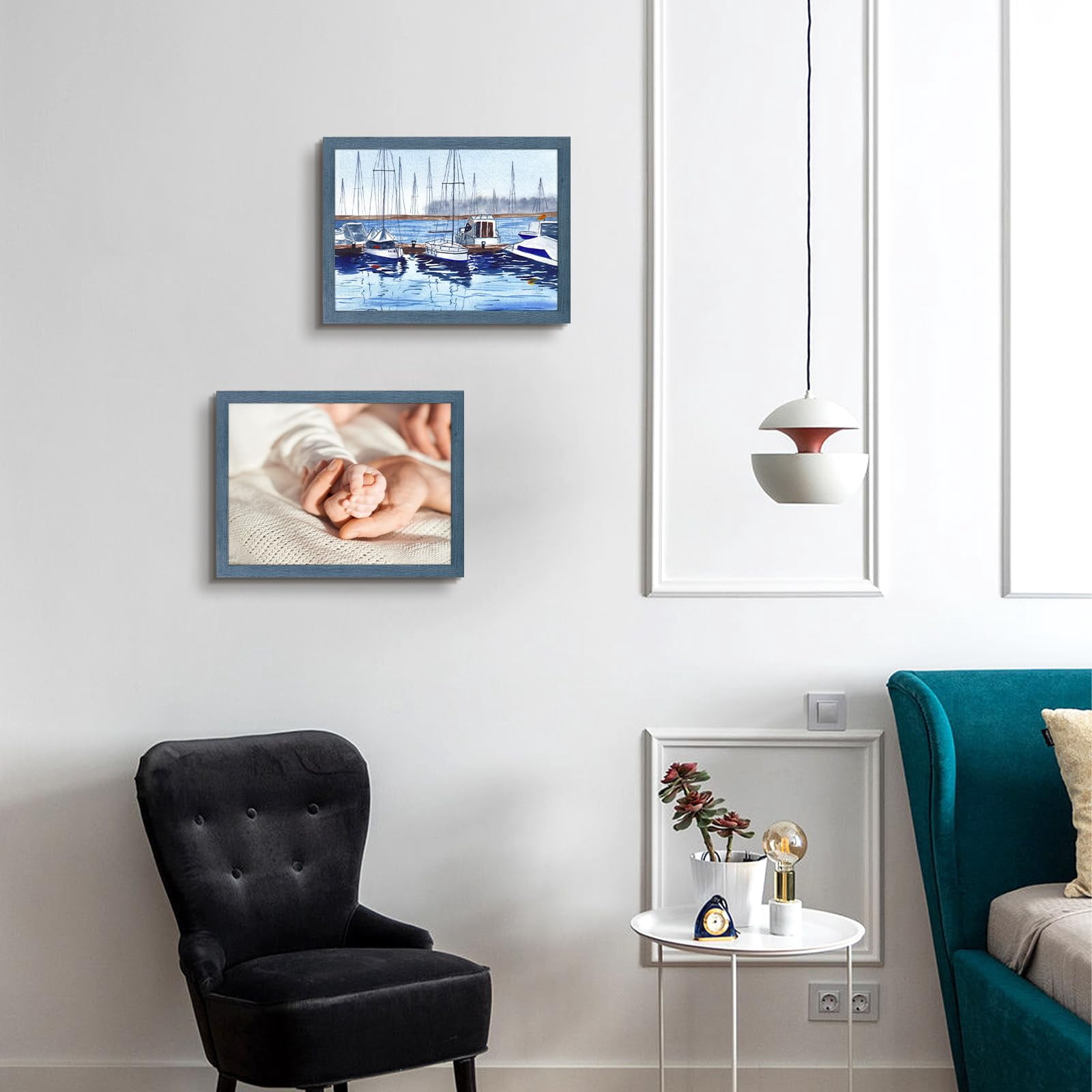 Golden State Art A3 11.7x16.5 Inch Picture Frames with Plexiglass, Blue, Set of 2