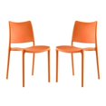 thumbnail image 1 of Modway Hipster Polypropylene Plastic Dining Side Chair, Orange, Set of 2, 1 of 4