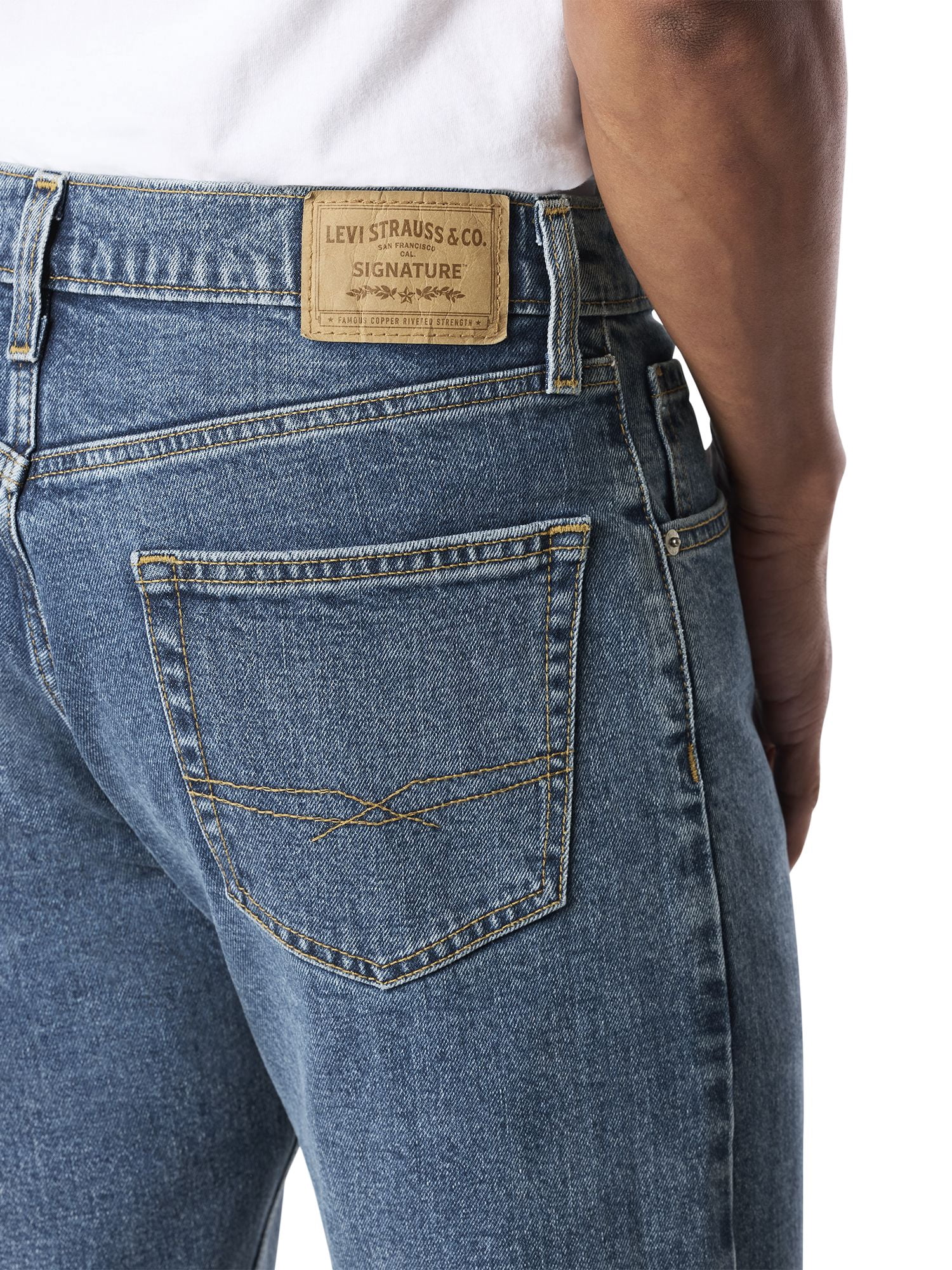 Levi Strauss Signature Men's and Big and Tall Relaxed Taper Jeans