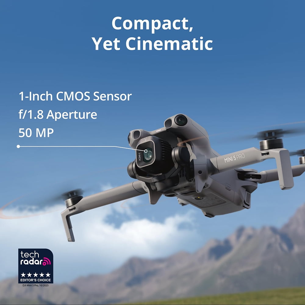 DJI Mini 5 Pro Drone with DJI RC-N3 Remote and Intelligent Flight Battery
