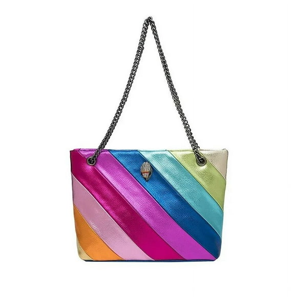 High quality Kurt Geiger Silver Chain Women's Fashion Crossbody Bag Luxury Rainbow Eagle Head Handbag