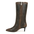 thumbnail image 3 of Franco Sarto Women's Faded Black Leather A-Amari Mid Calf Boots 7.5M, 3 of 5