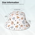 thumbnail image 3 of Yiaed Cute Cartoon Dogs Print Reflective Stripe Bucket Hat Unisex Funny Outdoor Fisherman Cap Beach Sun Hat, 3 of 5