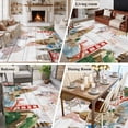 thumbnail image 5 of Area Rug for Living Room, World Map Non-Slip Indoor Large Carpet for Bedroom/Dining Room, Country Famous Building Tourism Bridge Wooden Washable Low-Profile Rectangle Floor Runner Rugs - 5 x 7 Ft, 5 of 7