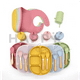 thumbnail image 4 of Set con vaso entrenador bebe + platos de bebe + baberos para bebe + cubiertos I BPA FREE I 5 piezas I Silicona grado alimenticio Happy Life  Kit comida bebe silicona 5 pcs, 4 of 9